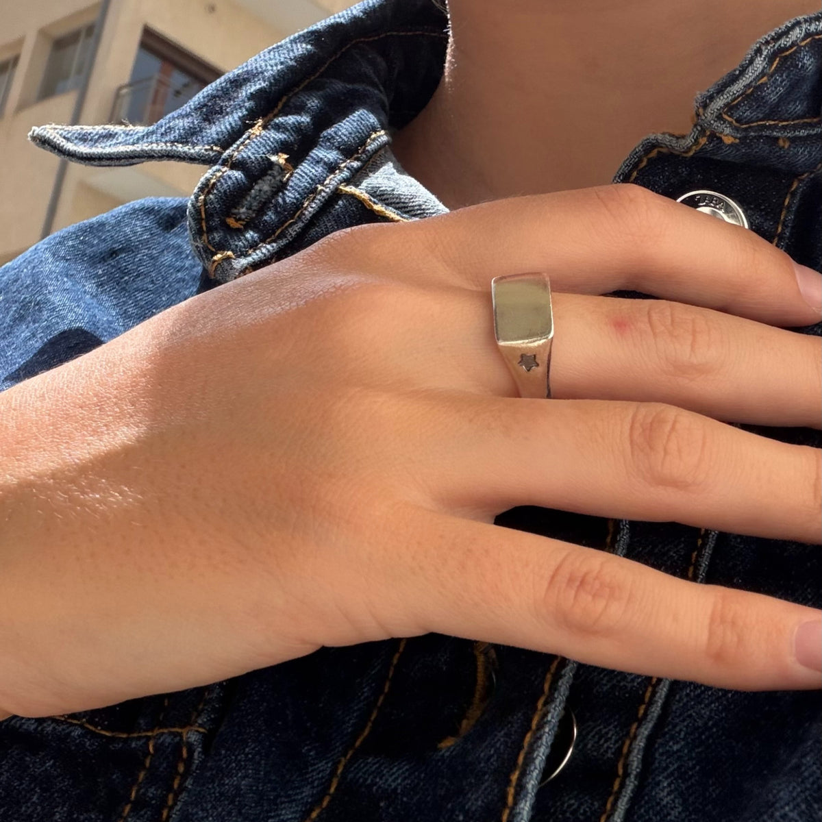 Signet Star Ring