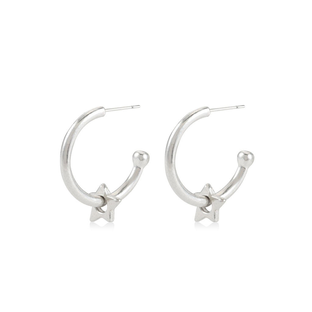 TINY STAR HOOPS