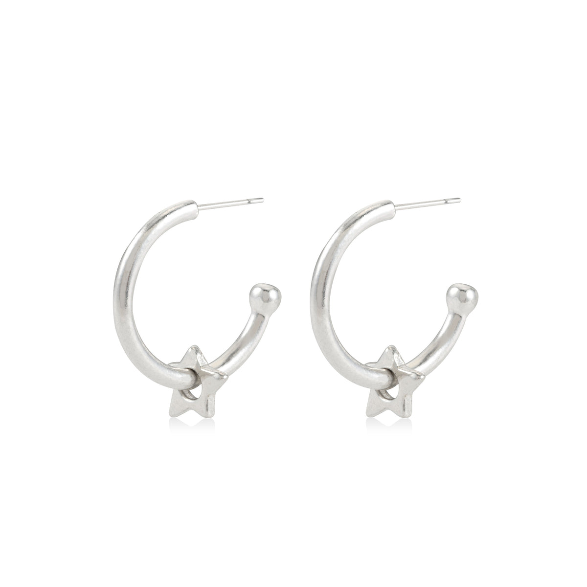 TINY STAR HOOPS
