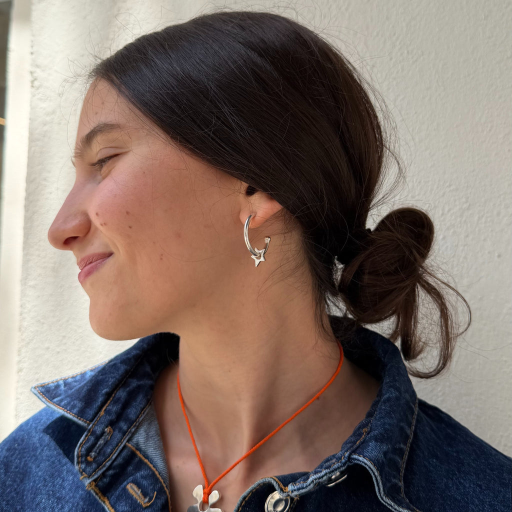 TINY STAR HOOPS