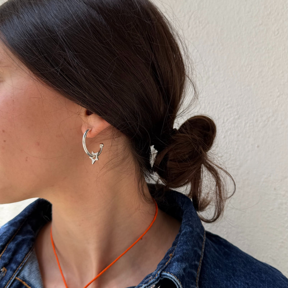 TINY STAR HOOPS